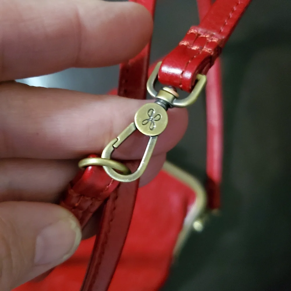 HOBO Melody Crossbody Bag Leather Cardinal Wristlet Shoulder bag EUC - Picture 6 of 8